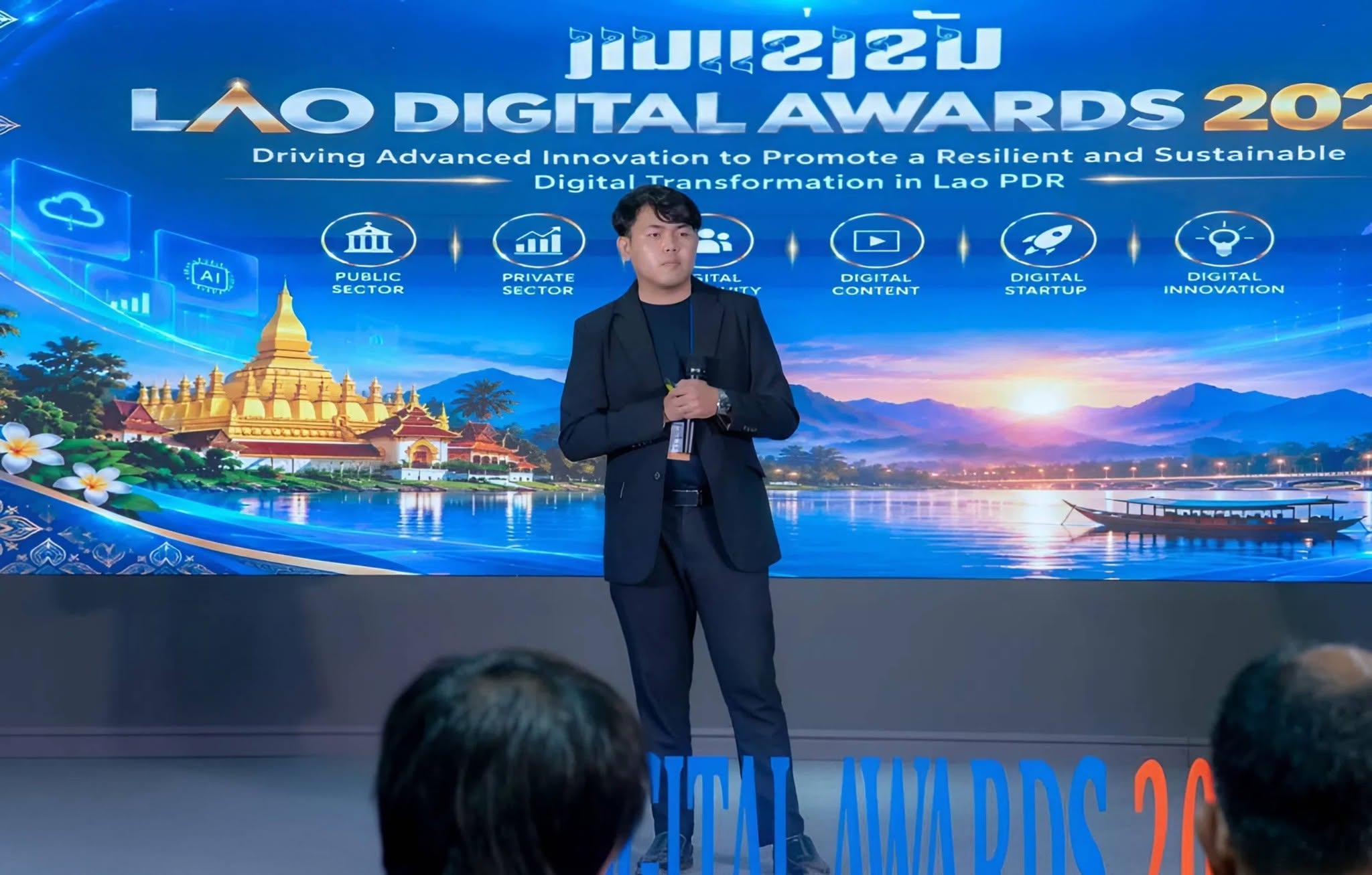 On the Lao Digital Awards 2026 stage
